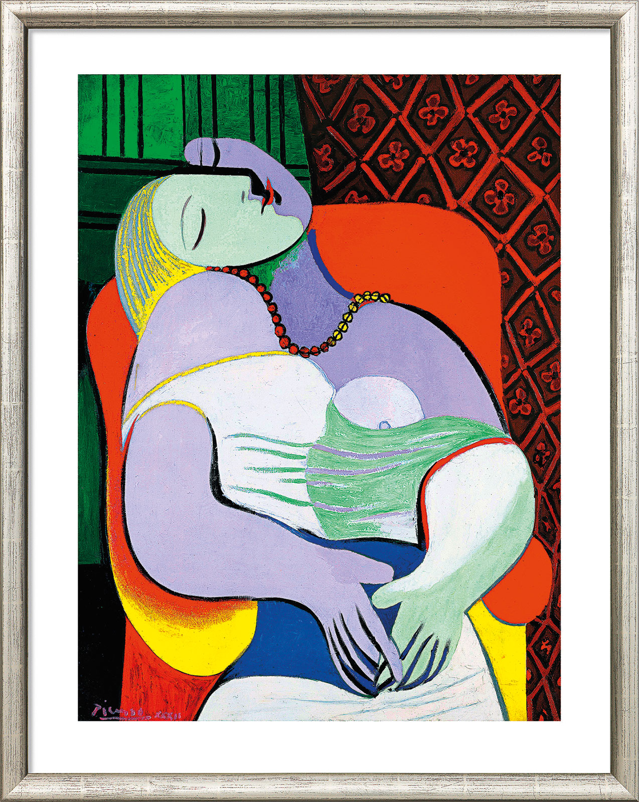 Bild von Pablo Picasso: Bild 'Le Rêve - Der Traum' (1932), gerahmt