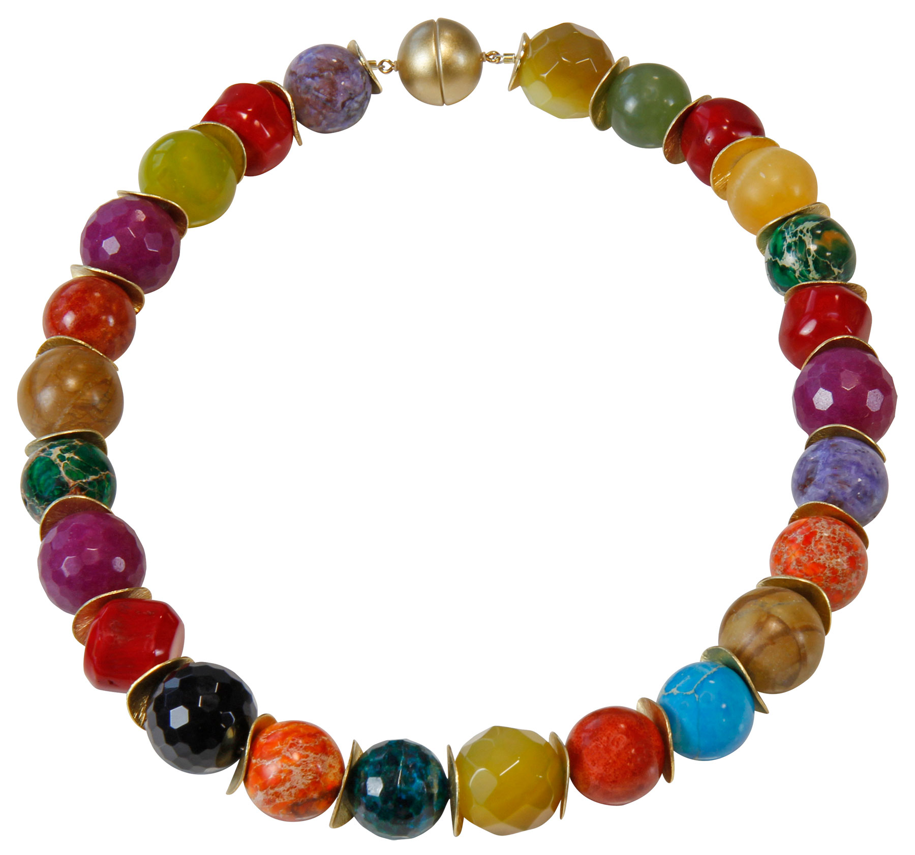 Bild von Perlencollier 'Blumenwiese', Schmuck