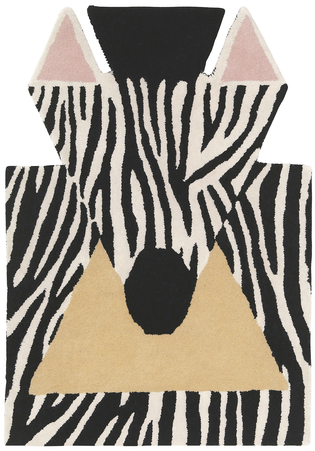 Bild von EO Denmark: Teppich 'Kleines Zebra' (100 x 70 cm) in Tierform