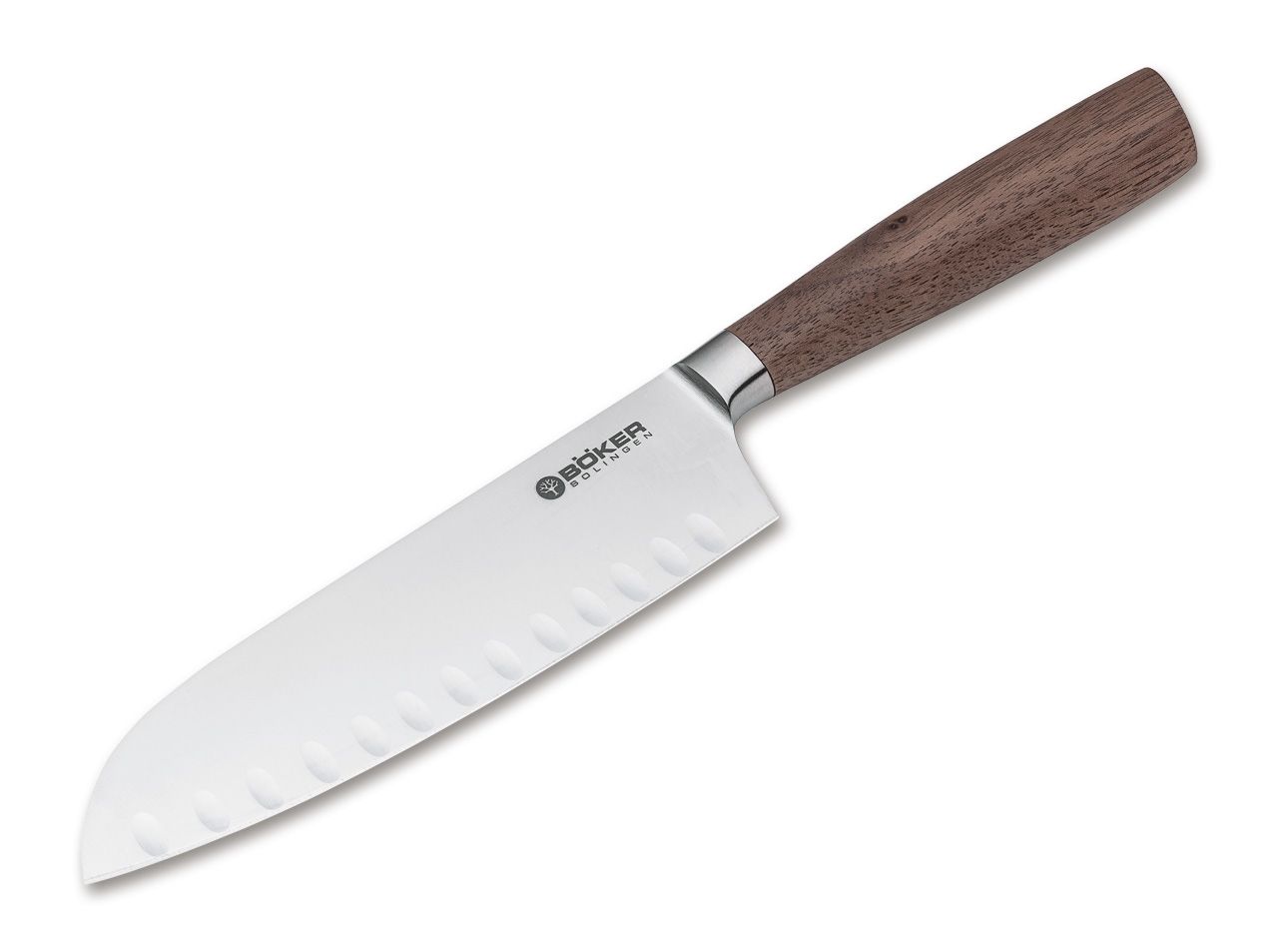 Bild von Böker Santoku mit Kullen 28,5 cm Walnussholz