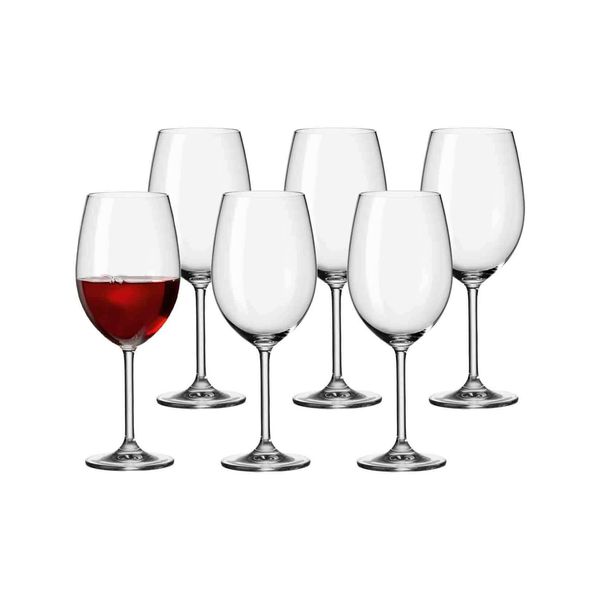 Bild von Leonardo Daily Bordeaux-Gläser, Rotwein-Kelch mit Stiel, spülmaschinenfeste Wein-Gläser, 6er Set, 640 ml, 063317