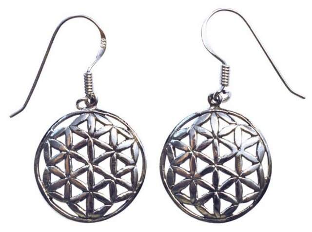 Bild von Saraswati Ohrhänger-Set Ohrhänger "Blume des Lebens" 2cm Silber 925 3,6g