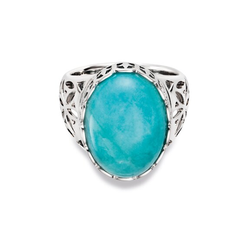 Bild von CAÏ Fingerring »925/- Sterling Silber rhodiniert Amazonit« im Test