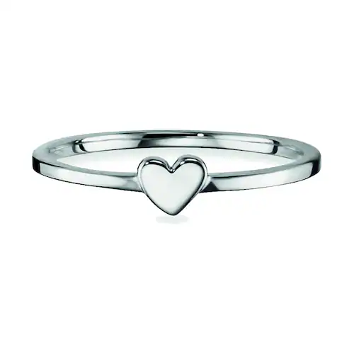 Bild von CAÏ Fingerring »925/- Sterling Silber rhodiniert Herz«