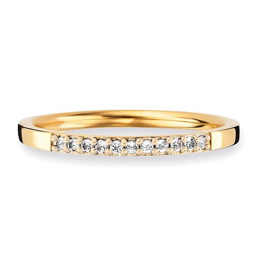 Bild von CAÏ Fingerring »925/- Sterling Silber vergoldet Topas«