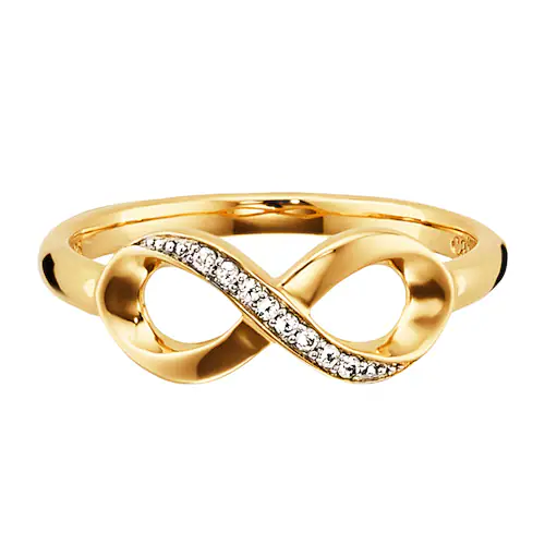Bild von CAÏ Fingerring »925/- Sterling Silber gelb vergoldet Topas«