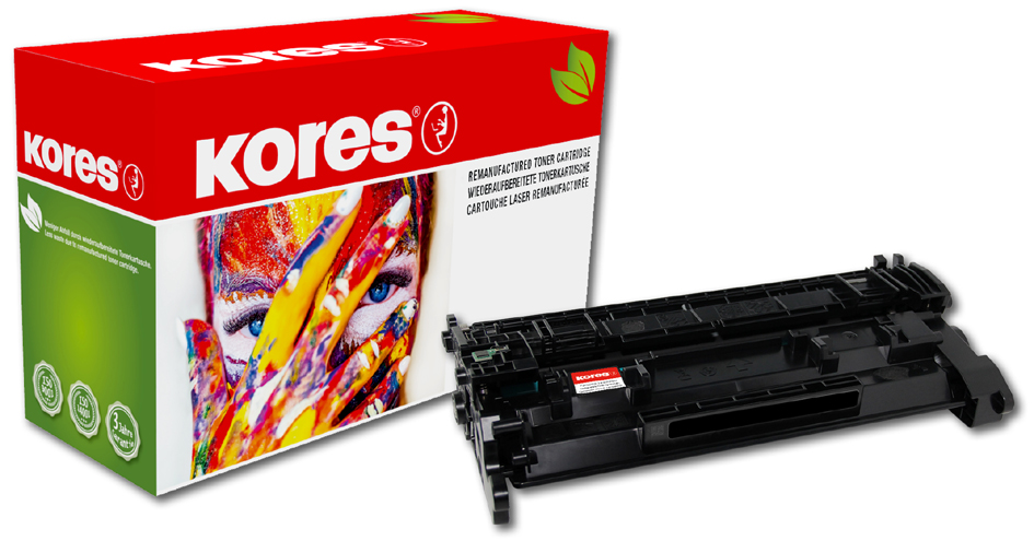 Bild von Kores Toner für hp Color LaserJet 1600-2600-2605, schwarz Kapazität: 2.500 Seiten, Gruppe: 1203 (G1203RBS)