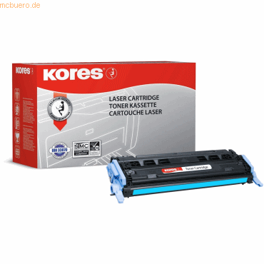 Bild von KORES Tonerpatrone Tonerkartusche kompatibel mit HP C9701A/Q6001A ca. 2000 Seiten cyan