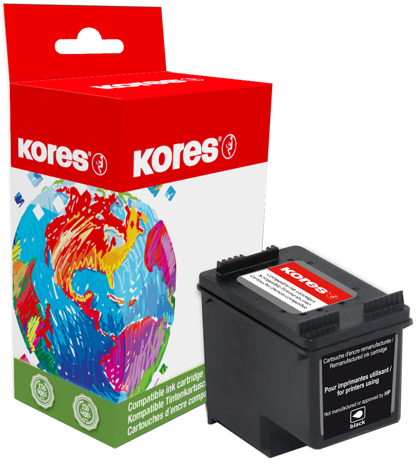 Bild von KORES Tintenpatrone kompatibel mit HP Nr. 337, C9364EE schwarz Nachfülltinte (x)