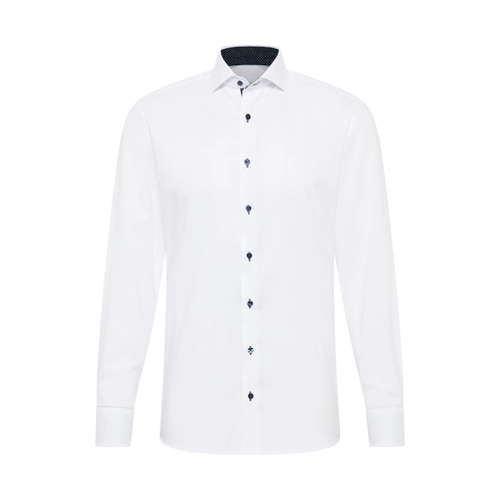 Bild von eterna langarm hemd slim fit pinpoint weiss unifarben