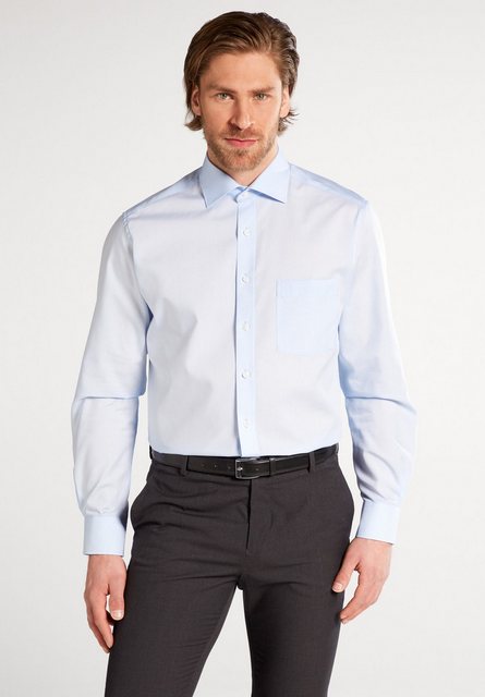 Bild von eterna Langarm Hemd MODERN FIT Popeline unifarben, W41 Langarm, hellblau