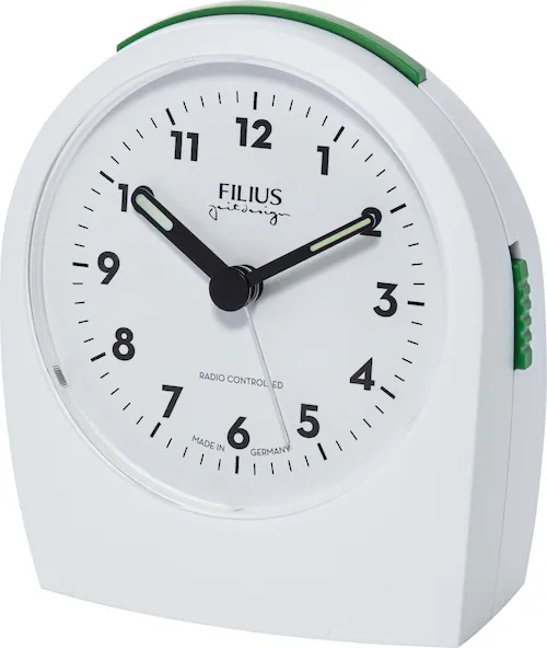 Bild von FILIUS zeitdesign Funkwecker FILIUS Funk Wecker 0545-0 weiß Snooze geräuscharm Beleuchtung