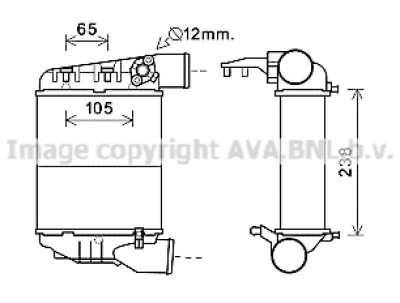 Bild von PRASCO AIA4369 Ladeluftkühler Intercooler AUDI: A4 B7 Avant, A4 B6 Avant, A4 B6/B7 Convertible