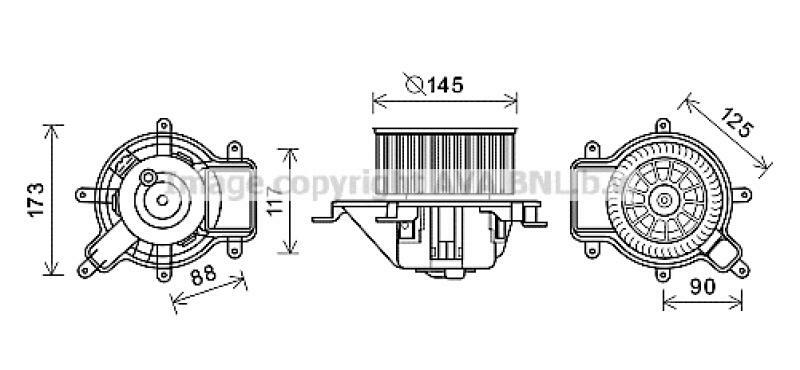 Bild von AVA QUALITY COOLING Elektromotor, Innenraumgebläse PE8390