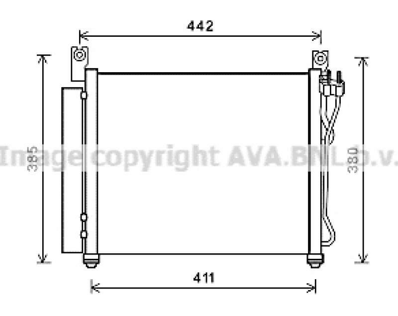 Bild von PRASCO KAA5158D Klimakondensator Kondensator, Klimakühler, Kondensator Klimaanlage mit Trockner 13 8 Aluminium 416 R134a KIA: Picanto I