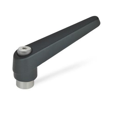 Bild von Ganter Norm® - 101.1-22-M8-SW Verstellbare Klemmhebel, Zink-Druckguss, Buchse Edelstahl