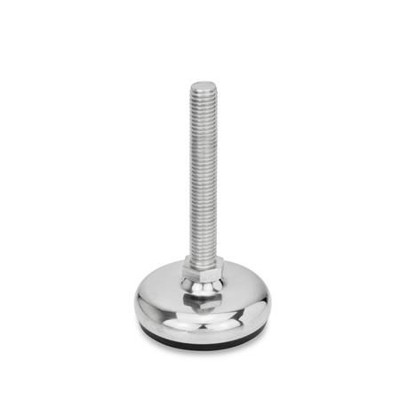 Bild von Ganter Norm® - 31-80-M10-80-C3-S Edelstahl-Stellfüße, mit Gummiauflage
