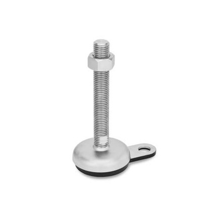 Bild von Ganter Norm® - 33-50-M16-100-B1-TK Edelstahl-Stellfüße, mit Gummiauflage, mit Befestigungslasche