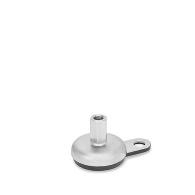 Bild von Ganter Norm® - 33-60-M16-53-B1-X Edelstahl-Stellfüße, mit Gummiauflage, mit Befestigungslasche