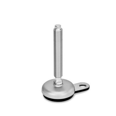 Bild von Ganter Norm® - 33-80-M16-150-B1-V Edelstahl-Stellfüße, mit Gummiauflage, mit Befestigungslasche