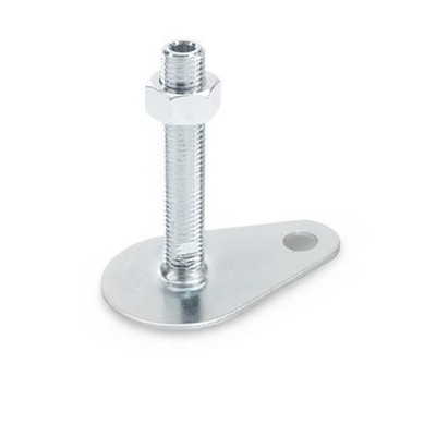 Bild von Ganter Norm® - 42-80-M16-150-A0-UK Stellfüße Stahl verzinkt, mit Befestigungslasche,Tropfenform