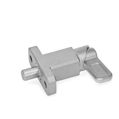 Bild von Ganter Norm® - 722.2-12-20-B-A4 Edelstahl-Federriegel mit Anschraubflansch, rechtwinklig zum Raststift