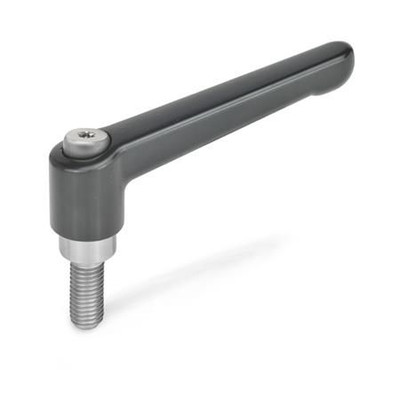 Bild von Ganter Norm® - 300.1-63-M6-32-SZ Verstellbare Klemmhebel, Zink-Druckguss, Schraube Edelstahl