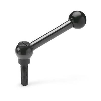 Bild von Ganter Norm® - 6337.3-28-M12-80-N Verstellbare Kugelgriffe, mit Gewindestift, Stahl