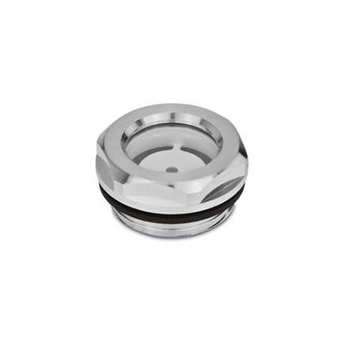 Bild von Ganter Norm® - 743.1-32-M42X1,5-A Ölschaugläser, Aluminium / Sicherheitsglas (ESG)