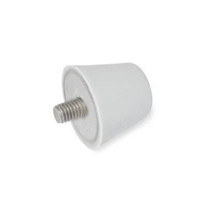 Bild von Ganter Norm® - 256-50-M10-20-55-GR Silikon-Anschlagpuffer mit Schraube, Edelstahl
