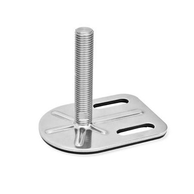 Bild von Ganter Norm® - 43-80-M16-125-G3-T Edelstahl-Stellfüße mit Befestigungslasche, Rechteckform
