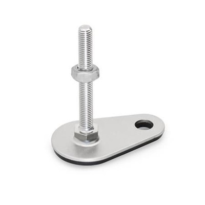 Bild von Ganter Norm® - 45-60-M10-50-D3-SK Edelstahl-Stellfüße, A4, mit Befestigungslasche, Tropfenform