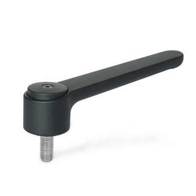 Bild von Ganter Norm® - 126.1-145-M12-32-SW Verstellbare Flachspannhebel, Zink-Druckguss, Schraube Edelstahl