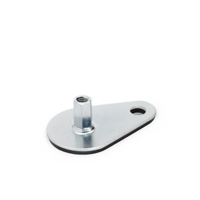 Bild von Ganter Norm® - 42-60-M12-32-A3-X Stellfüße Stahl verzinkt, mit Befestigungslasche,Tropfenform