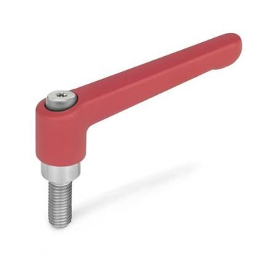 Bild von Ganter Norm® - 300.1-78-M12-20-RS Verstellbare Klemmhebel, Zink-Druckguss, Schraube Edelstahl