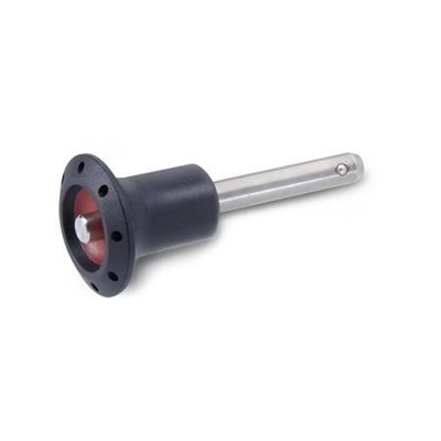 Bild von Ganter Norm® - 113.6-16-140 Edelstahl-Kugelsperrbolzen, mit Kunststoff-Knopf, Bolzen Werkstoff 1.4542