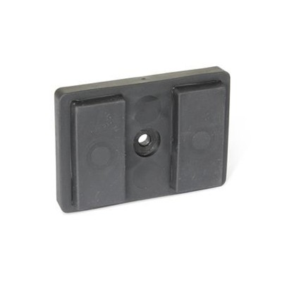 Bild von Ganter Norm® - 57.2-ND-70-M5-A-SW Haltemagnete, Rechteckform, mit Gummiummantelung