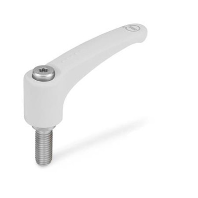 Bild von Ganter Norm® - 604.1-78-M12-40-WSA Verstellbare Klemmhebel, aus antibakteriellem Kunststoff, Schraube Edelstahl