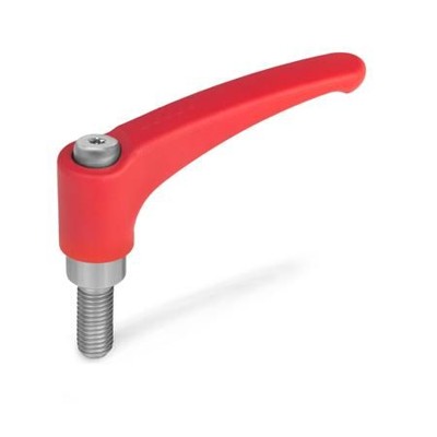 Bild von Ganter Norm® - 602.1-95-M12-63-RS Verstellbare Klemmhebel, Zink-Druckguss, Schraube Edelstahl