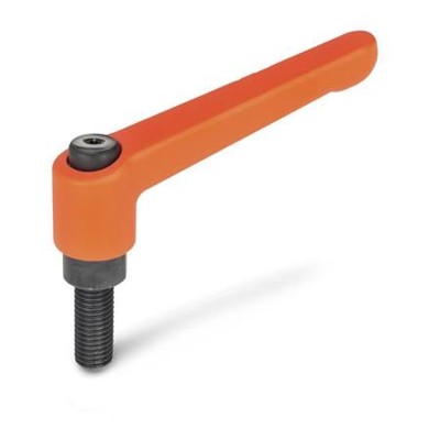 Bild von Ganter Norm® - 300-92-M10-40-OS Verstellbare Klemmhebel, Zink-Druckguss, Schraube Stahl brüniert