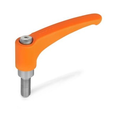 Bild von Ganter Norm® - 602.1-95-M10-32-OS Verstellbare Klemmhebel, Zink-Druckguss, Schraube Edelstahl