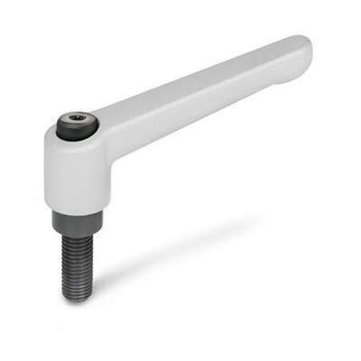 Bild von Ganter Norm® - 300-108-M12-120-SR Verstellbare Klemmhebel, Zink-Druckguss, Schraube Stahl brüniert