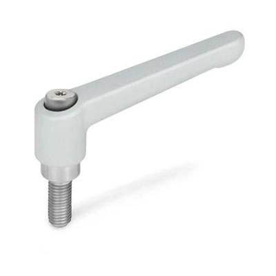 Bild von Ganter Norm® - 300.1-78-M10-50-SR Verstellbare Klemmhebel, Zink-Druckguss, Schraube Edelstahl
