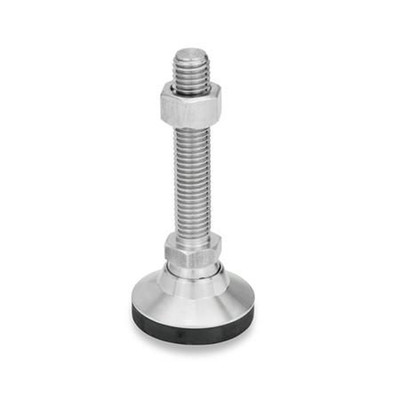 Bild von Ganter Norm® - 343.6-60-M12-100-KRE Gelenkfüße, Fuß / Verstellspindel Edelstahl
