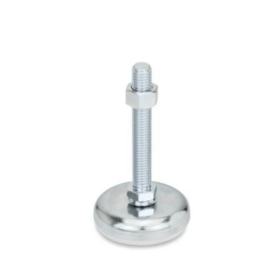 Bild von Ganter Norm® - 30-80-M10-100-A2-SK Stellfüße, Stahlblech, mit Gummiauflage