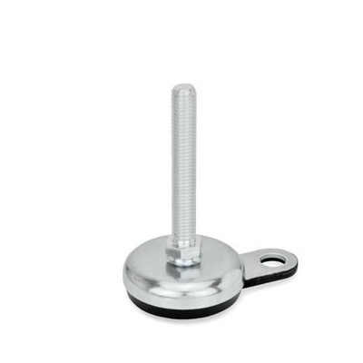 Bild von Ganter Norm® - 32-80-M10-80-A1-S Stellfüße, Stahlblech, mit Gummiauflage, mit Befestigungslasche