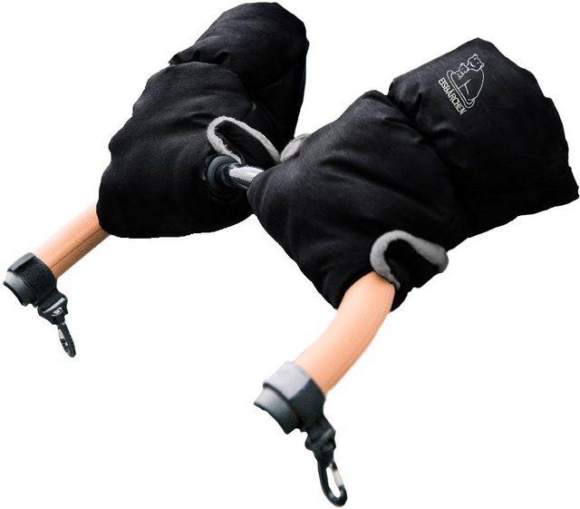 Bild von Heitmann Felle Kinderwagen-Handwärmer »Eisbärchen Copy«, Handschuhe für den Kinderwagen, Handmuff mit praktischen Druckknöpfen