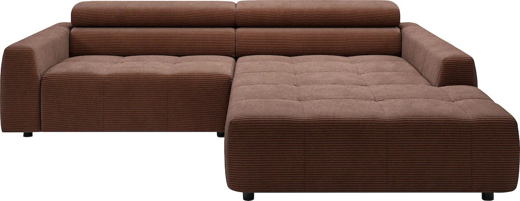 Bild von 3C Candy Ecksofa "Denver auch mit Cord- und Easy care-Bezug, Kopfteilverstellung L-Form", wahlweise. mit motorischer Sitztiefenverstellung
