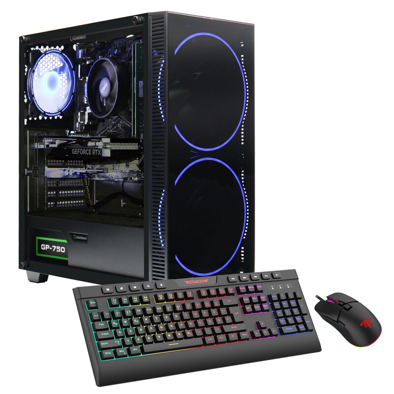 Bild von GAMEMAX Black Hole 7397 Gaming-PC (AMD Ryzen 5 7600X3D, RTX 4070, 32 GB RAM, 1000 GB SSD, Luftkühlung, DDR5 RAM, Windows 11)