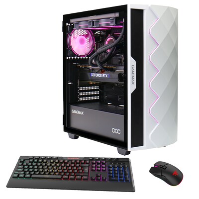 Bild von GAMEMAX Gaming-PC Computer DDR5-RAM, PCIe SSD Gen4, Windows 11 Gr. Microsoft Windows 11 Home (64 Bit), 32 GB RAM 2000 GB SSD, weiß (diamond wt 7243)